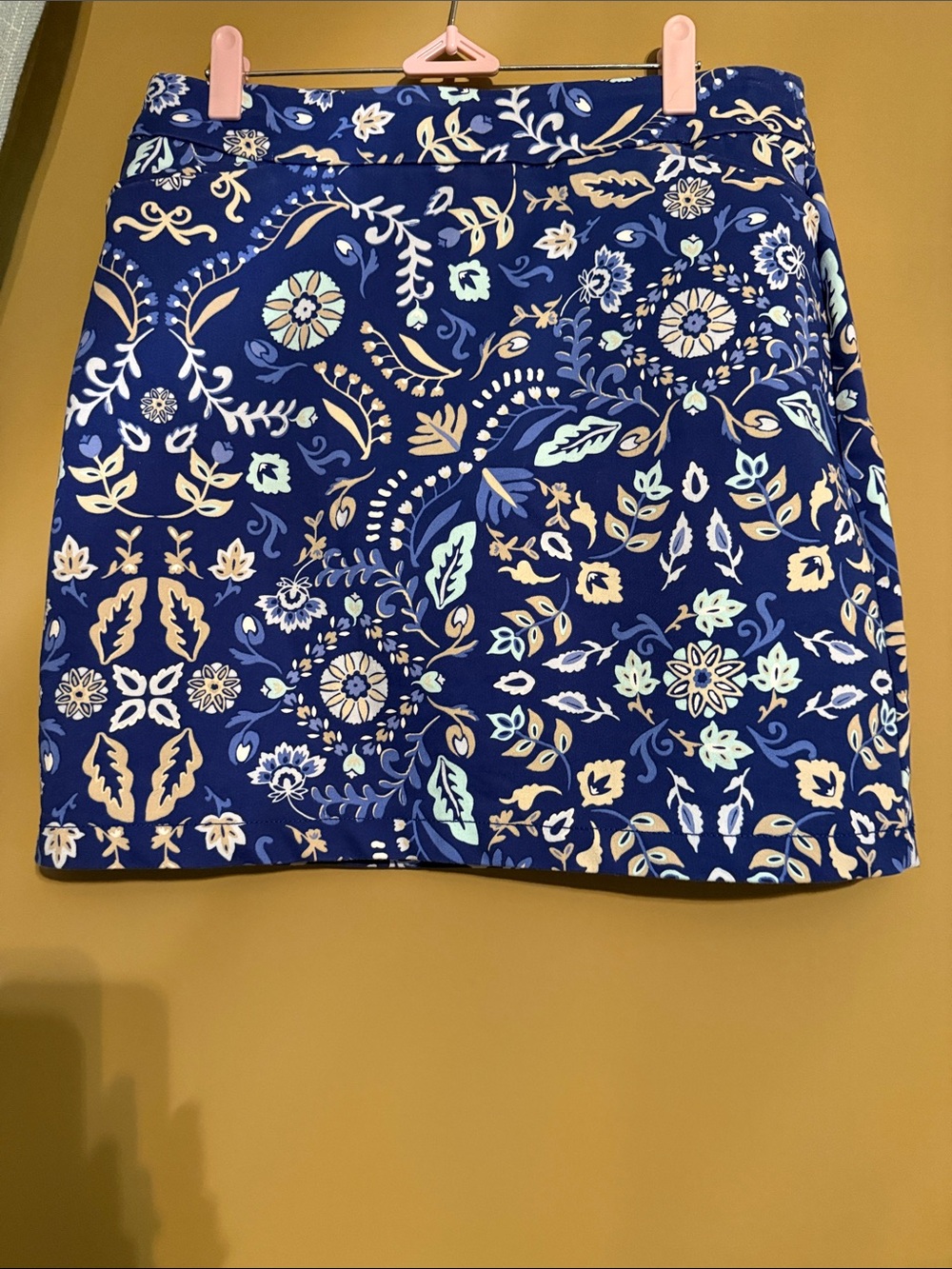 Blue Floral A-Line Women's Skort